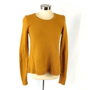 Madewell Riverside Mustard Textured Crewneck Sweater